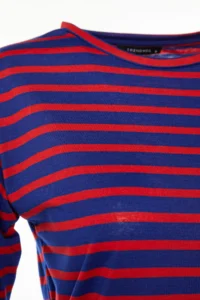 TRENDYOLMİLLA Red-NAVY BLUE Striped Regular/Normal Pattern Basic Crew Neck Knitting T-Shirt - Image 16