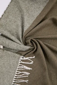 TRENDYOLMİLLA Khaki Blocked Soft textured Women Scarf - Image 2