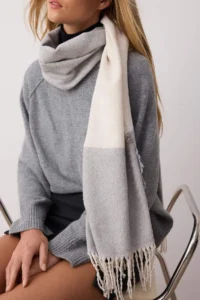 TRENDYOLMİLLA WHITE Tasseled Soft textured Women Scarf - Image 2
