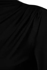 TRENDYOLMİLLA Black High Neck Regular Fit Gipe Detailed Flexible Knitting Blouse - Image 7