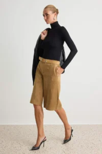 TRENDYOLMİLLA Black Soft Fabric Turtleneck Fitted Flexible Knitting Blouse - Image 2