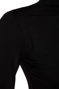 TRENDYOLMİLLA Black High Neck Drapeli Crop Blouse - Image 8