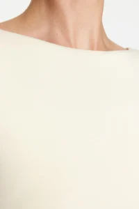 TRENDYOLMİLLA Stone Cotton Flexible Boat Neck Fitted Flexible Knitting Blouse - Image 9