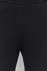 TRENDYOLMİLLA Black Wideleg/Comfortable Cut with pocket Corded Thick/Inner Fleece Knitting Sweatpants Pants - Image 5