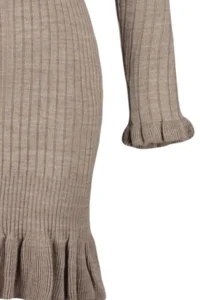 TRENDYOLMİLLA Mink Mini Volan Detailed Knit Dress - Image 8