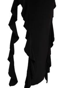 TRENDYOLMİLLA Black Skirt with flywheel Kayık Kaya Maxi Flexible Knitting Dress - Image 7