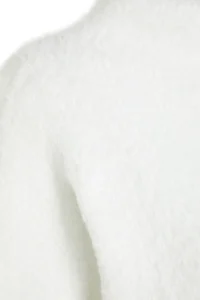 TRENDYOLMİLLA Ecru Hairy/Beard Thread High Neck Knitwear Sweater - Image 7