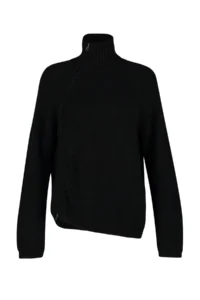 TRENDYOLMİLLA Black Zipper Detailed Knitwear Sweater - Image 6