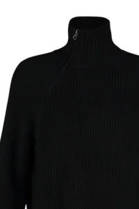 TRENDYOLMİLLA Black Zipper Detailed Knitwear Sweater - Image 7