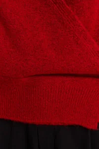 TRENDYOLMİLLA Red Soft textured Double breasted Knitwear Sweater - Image 4