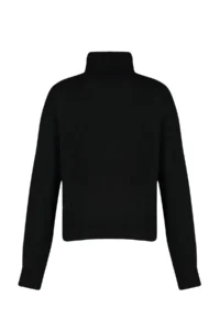 TRENDYOLMİLLA Black Soft textured Stone Detailed Turtleneck Knitwear Sweater - Image 8