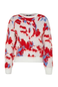 TRENDYOLMİLLA Ecru Soft textured Crew Neck Patterned Knitwear Sweater - Image 6