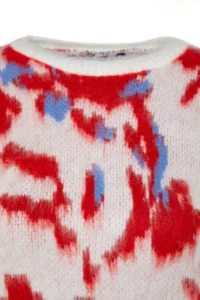 TRENDYOLMİLLA Ecru Soft textured Crew Neck Patterned Knitwear Sweater - Image 7