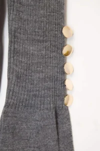 TRENDYOLMİLLA Anthracite Sleeve Button Detailed Knitwear Sweater - Image 8