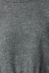 TRENDYOLMİLLA Anthracite Crop Super Wide Pattern Soft textured Flowing Detailed Knitwear Sweater - Image 10