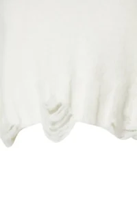 TRENDYOLMİLLA Ecru Crop Wide Pattern Soft textured Flow Detailed Knitwear Sweater - Image 16