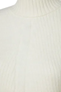 TRENDYOLMİLLA Ecru Crop Soft textured High Neck Knitwear Sweater - Image 7
