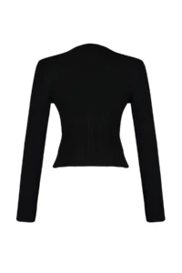 TRENDYOLMİLLA Black High Neck Basic Plain Knitwear Sweater - Image 8