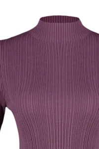 TRENDYOLMİLLA Purple High Neck Basic Plain Knitwear Sweater - Image 7