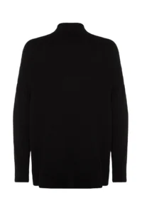 TRENDYOLMİLLA Black Wide Pattern Pencere/Cut Out Knitwear Sweater - Image 8