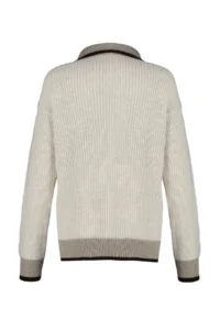 TRENDYOLMİLLA Mink Color Bloklu Zippered Knitwear Sweater - Image 8