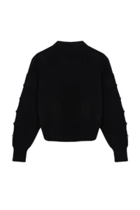 TRENDYOLMİLLA Black Soft textured Button Detailed Knitwear Sweater - Image 7