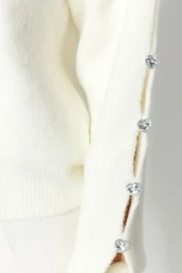 TRENDYOLMİLLA Ecru Soft textured Button Detailed Knitwear Sweater - Image 5