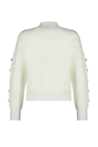 TRENDYOLMİLLA Ecru Soft textured Button Detailed Knitwear Sweater - Image 9