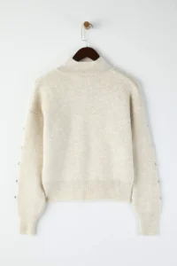 TRENDYOLMİLLA Stone Soft textured Button Detailed Knitwear Sweater - Image 7