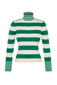 TRENDYOLMİLLA Stone Striped Turtleneck Knitwear Sweater - Image 6