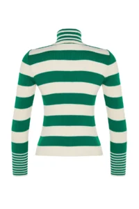 TRENDYOLMİLLA Stone Striped Turtleneck Knitwear Sweater - Image 8
