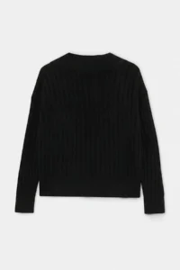TRENDYOLMİLLA Black Soft textured Polo Shirt Collar Knitwear Sweater - Image 8