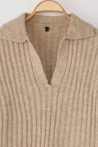 TRENDYOLMİLLA Mink Soft textured Polo Shirt Collar Knitwear Sweater - Image 7