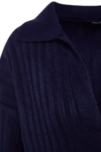 TRENDYOLMİLLA NAVY BLUE Soft textured Polo Shirt Collar Knitwear Sweater - Image 12