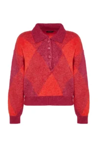 TRENDYOLMİLLA PINK Wide Pattern Soft textured Knitwear Sweater - Image 6