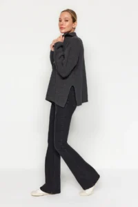 TRENDYOLMİLLA More Sustainable Anthracite Knitwear Sweater - Image 2
