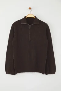 TRENDYOLMİLLA More Sustainable Brown Knitwear Sweater - Image 6