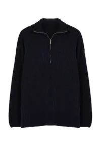 TRENDYOLMİLLA More Sustainable NAVY BLUE Wide Pattern Knitwear Sweater - Image 6