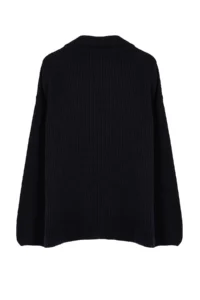 TRENDYOLMİLLA More Sustainable NAVY BLUE Wide Pattern Knitwear Sweater - Image 7