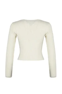 TRENDYOLMİLLA Stone Crop Square Neck Knitwear Sweater - Image 8