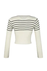 TRENDYOLMİLLA Stone Crop Striped Knitwear Sweater - Image 8