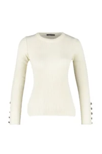 TRENDYOLMİLLA Stone Plain Sleeves Button Detailed Basic Knitwear Sweater - Image 6