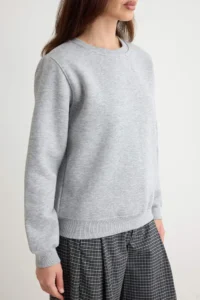 TRENDYOLMİLLA Gray Melange Black 2 Sets Pack Thick Regular Pattern Basic Knitting Sweatshirt with Fleece Inside - Image 3
