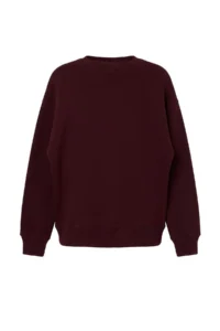 TRENDYOLMİLLA Black-Burgundy 2 Sets Package Oversized Cut Basic Thick/Fleece-lined Knitting Sweatshirt - Image 4