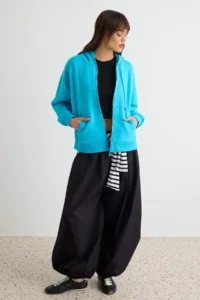 TRENDYOLMİLLA Turquoise Knitting Sweatshirt - Image 2