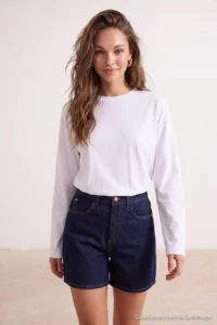 TRENDYOLMİLLA WHITE 100% Thick Cotton Basic Crew Neck Oversized/Wide Pattern Knitting T-Shirt - Image 7