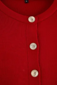 TRENDYOLMİLLA Red Crop Knitwear Bottom - Top Set - Image 5