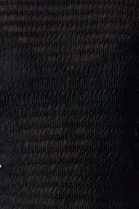 TRENDYOLMİLLA Black Fitted textured Tulle Flexible Knitting Blouse - Image 3