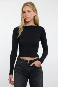 TRENDYOLMİLLA Black Knitting Blouse - Image 2