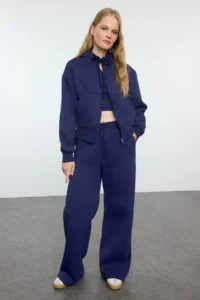 TRENDYOLMİLLA NAVY BLUE  Knitting Tracksuit